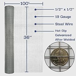 Salmut Hardware Cloth Roll 1/2 in. x 3 ft. x 100