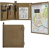 KOSIBATE Map Case, Military Map Protector, Water-Resistant Map Pouch Holder for Outdoors or Hiking