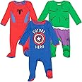 Marvel Avengers 3 Pack Zip-Up Long Sleeve Sleep N' Play Coverall