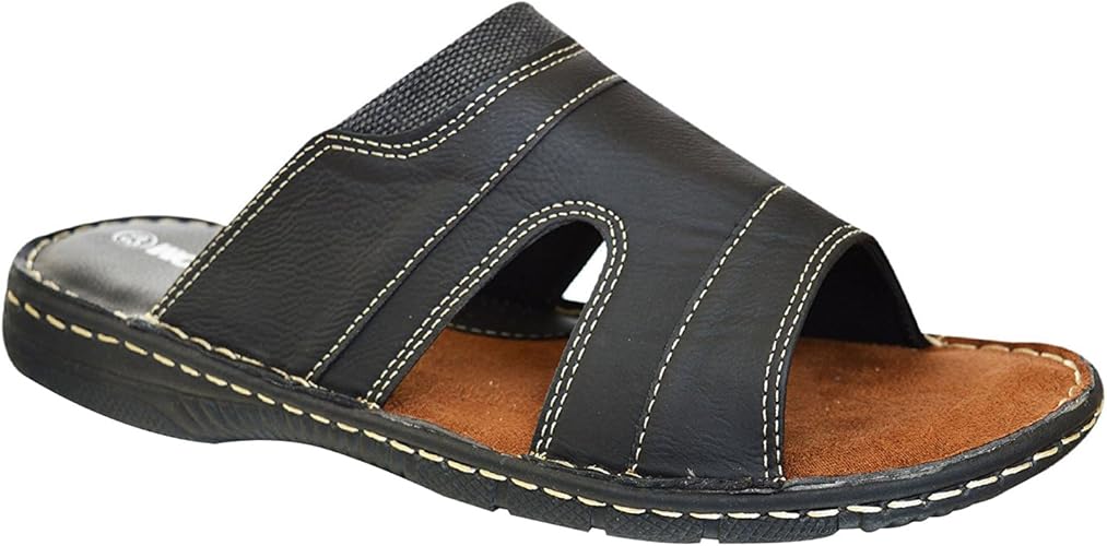 mens leather mule sandals
