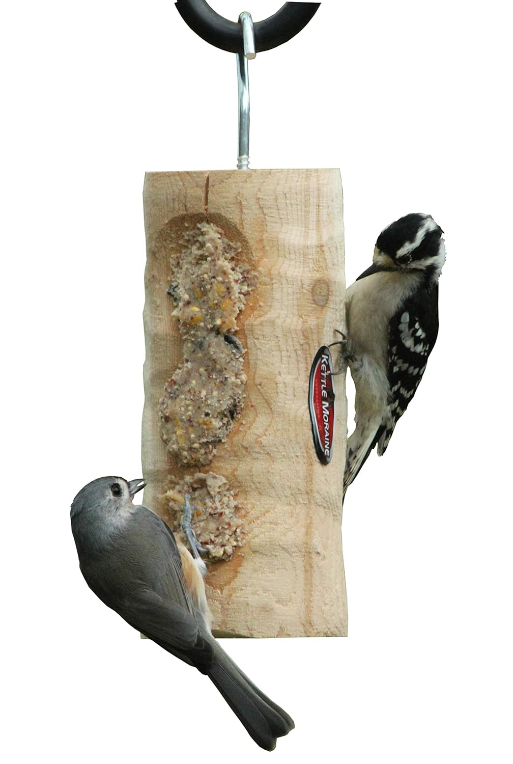 Kettle Moraine Mini Cedar Upside Down Clinger Suet Plug Log Feeder