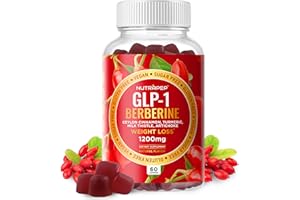 NutraPep Premium Berberine HCl GLP-1 Weight Loss Gummies (1200mg) with Ceylon Cinnamon Turmeric Milk Thistle Artichoke - Sugar Free Gluten Free High Potency GLP1 Support Supplement
