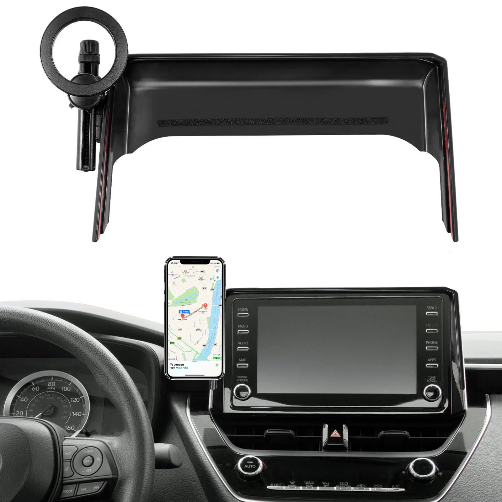 Photo 1 of MagSafe Car Phone Holder for 2019-2025 2026 Toyota Corolla/Corolla Hatchback, 2022-2025 2026 Corolla Cross Accessories, 8-Inch Screen Fixed Clip, Magnetic Phone Holder 360° Cell Phone Mount