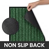 Cozy Haven Rubber Rug Outdoor Indoor Non-Slip Dirt Trapper 120x150 Green view 3