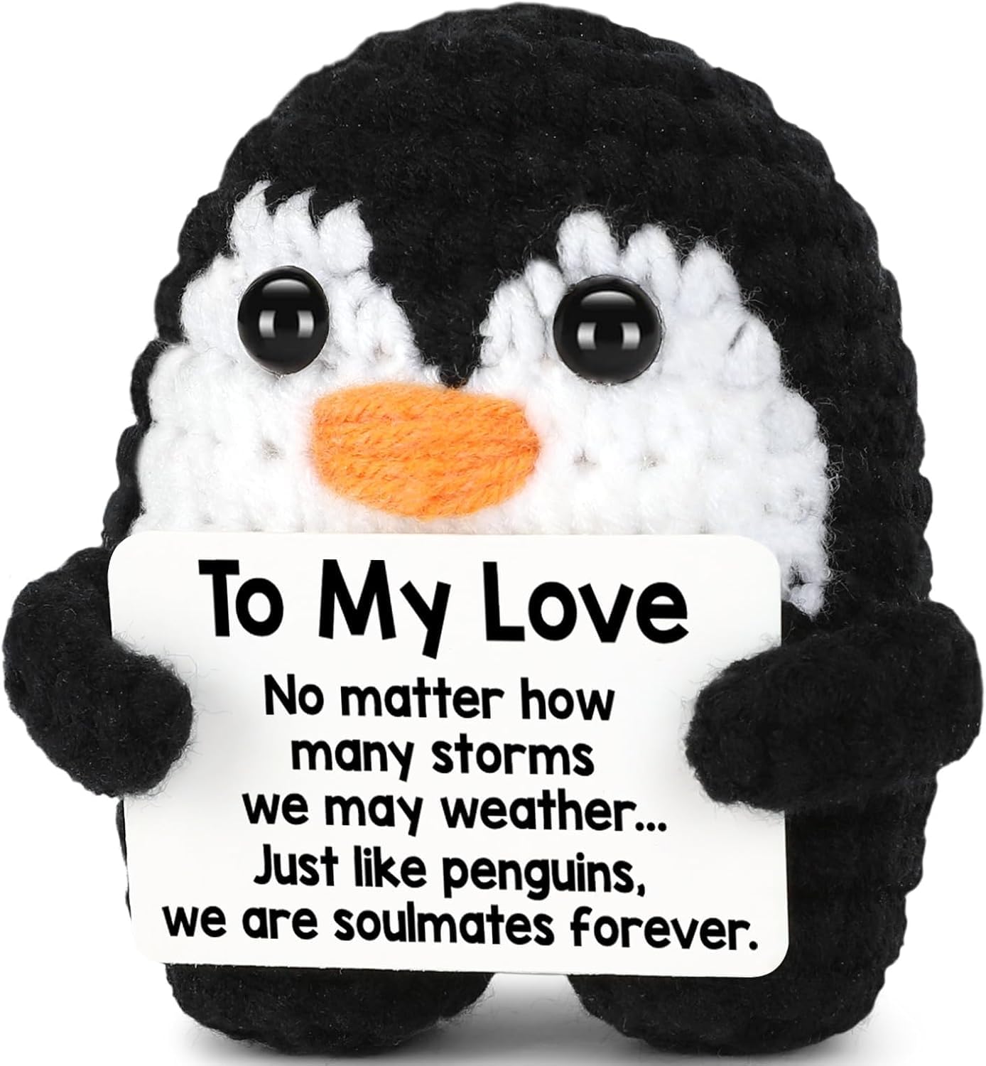 ALUNME To My Love Valentine's Day Gifts,Handmade Crochet Penguin Valentines Day & Birthday Gift for Him Her, Boyfriend Girlfriend, Wife Husband, Romantic I Love You Gift for Couples — image 1