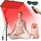 Morfone Red Light Therapy for Face Body - 660nm 850nm 940nm 3 in 1 Red Infrared Light Therapy Lamp with Stand with Large Panel, Therapy Device at Home, Wireless Magnetic Remote, Gift for Women