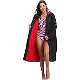Adoretex Unisex Waterproof Swim Parka, Hooded Warm Scuba Coat Surf Jacket for Men and Women