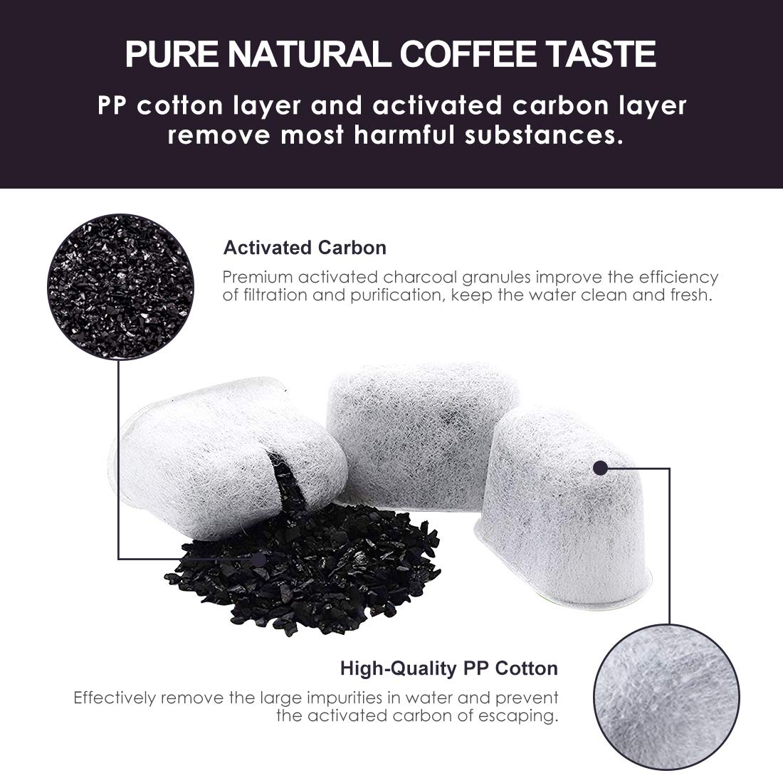 Possiave 12Pack Charcoal Water Filters Compatible with Breville BWF100