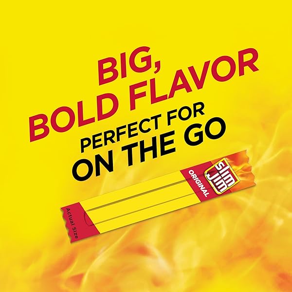 SLIM JIM SMOKED MEAT STICKS, ORIGINAL FLAVOR, 6G PROTEIN PER SERVING, SNACK SIZE, 0.28 OZ. (100 COUNT)