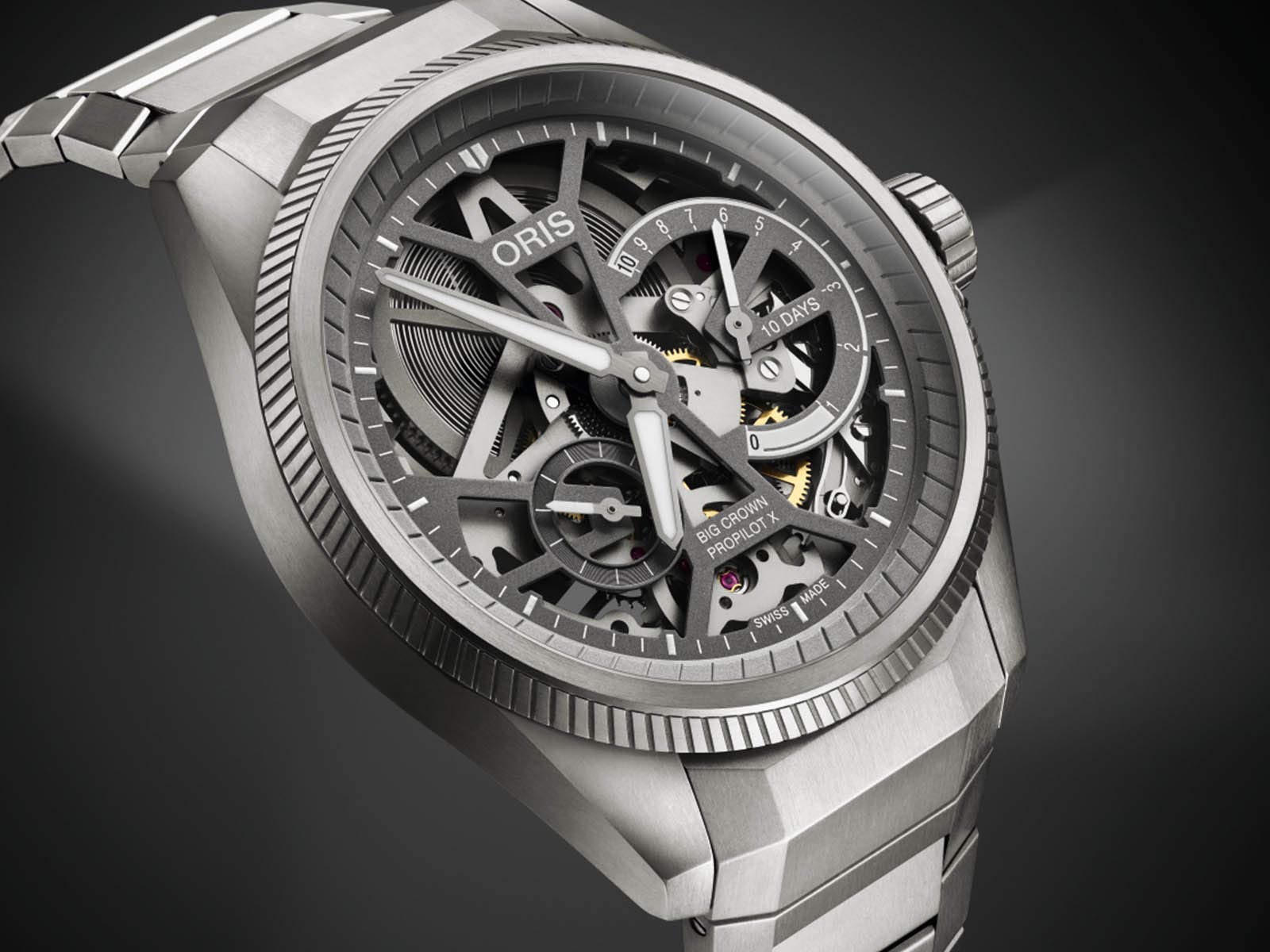 Oris Manual Wind 10 Day Power Reserve Big Crown Propilot X Calibre 115 Watch