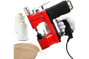 FunSealer Bag Sewing machine, Heavy Duty Bag Closing Machine For Burlap Bags Sand Bags With 2 Roll Threads
