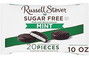 Russell Stover Sugar Free Mint Patties with Stevia, 10 oz. Bag