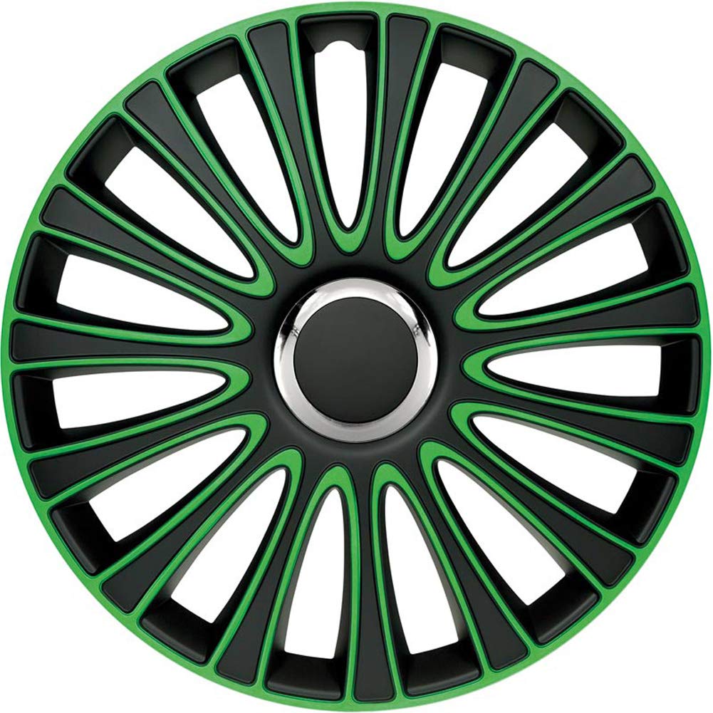 AutoStyle Set of 4 wheel covers LeMans 15-inch black/green