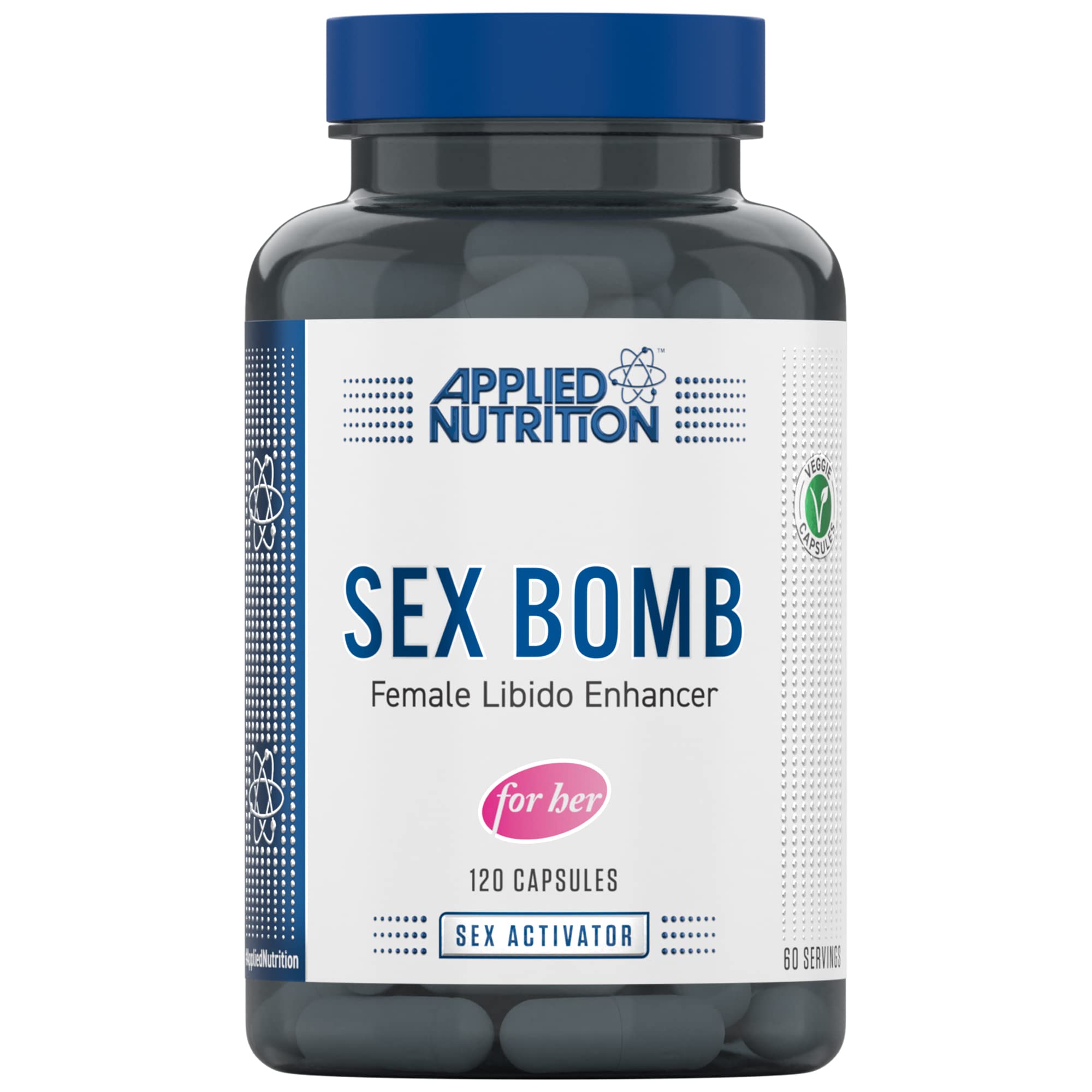 Applied Nutrition Sex Bomb for Her - Libido Booster for Women, Female Libido Enhancer, Women Health & Intimacy Supplement with Ashwagandha and Maca Powder (120 Capsules)