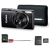 Canon PowerShot ELPH 360 HS A Digital Camera (Black) | 20.2MP CMOS Sensor, 12x Optical Zoom & Built-in Wi-Fi | Compact Point-