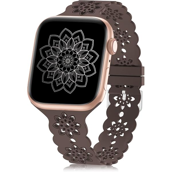 NEW 6 Pack Lace Fashion Apple Watch Band Amazon.com: 6 Pack Silicone Lace Compatible with Apple Watch  main image 3