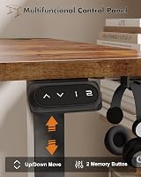 Devoko Electric Standing Desk 140x60 cm Height Adjustable Rustic Brown view 7
