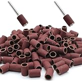 Cionyce 120 PCS 1/4 Inch Sanding Sleeves 120 Grit | Oxide Sandpaper, Sanding Bands, Sanding Drum &amp; Sleeves Set