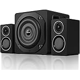 ZQMMSPK Computer Speakers with Subwoofer, 2.1 Gaming Speaker System for Desktop PC, 6.5" Deep Bass, Bluetooth 5.3, AUX/RCA/Optical/Coaxial, Surround Sound for PC/Monitor/TV - Black