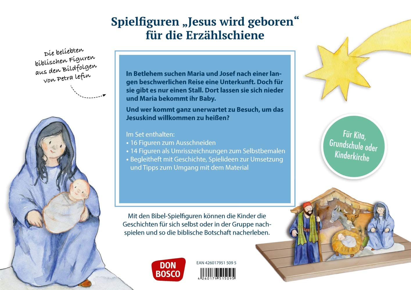 Jesus Wird Geboren Ausschneiden Spielen Erzahlen Spielfiguren Fur Die Erzahlschiene Bibel Heilige Und Vorbilder Lefin Petra Amazon De Bucher