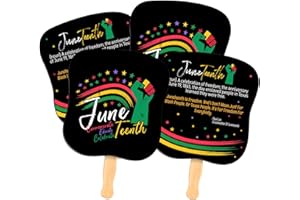 DREASMT Juneteenth Paper Hand Fan Freedom Day Fan Hand Celebrating Happy Juneteenth Day Classroom School African Afro American Festival Celebration Supplies June 19th Hand Fan