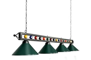 ETOTEN 70" Pool Table Lighting for Snooker Table, Pool Table Light for 7' 8' 9' Table - Billiards & Pool Table Light Fixtures, Billiards Light for Billiards Room, Game Room, Bar(Green)