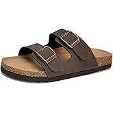 Torotto Kids Sandals Boys Girls Slide Summer Non-slip Cork Glitter Toddler Slippers with Adjustable Straps for Indoor & Outdoor