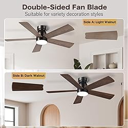 AKOFUN Ceiling Fans with Lights, 42 inch Low