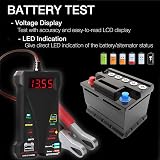 MOTOPOWER 12V Digital Battery Tester Voltmeter with LCD Display LED Indicators view 3
