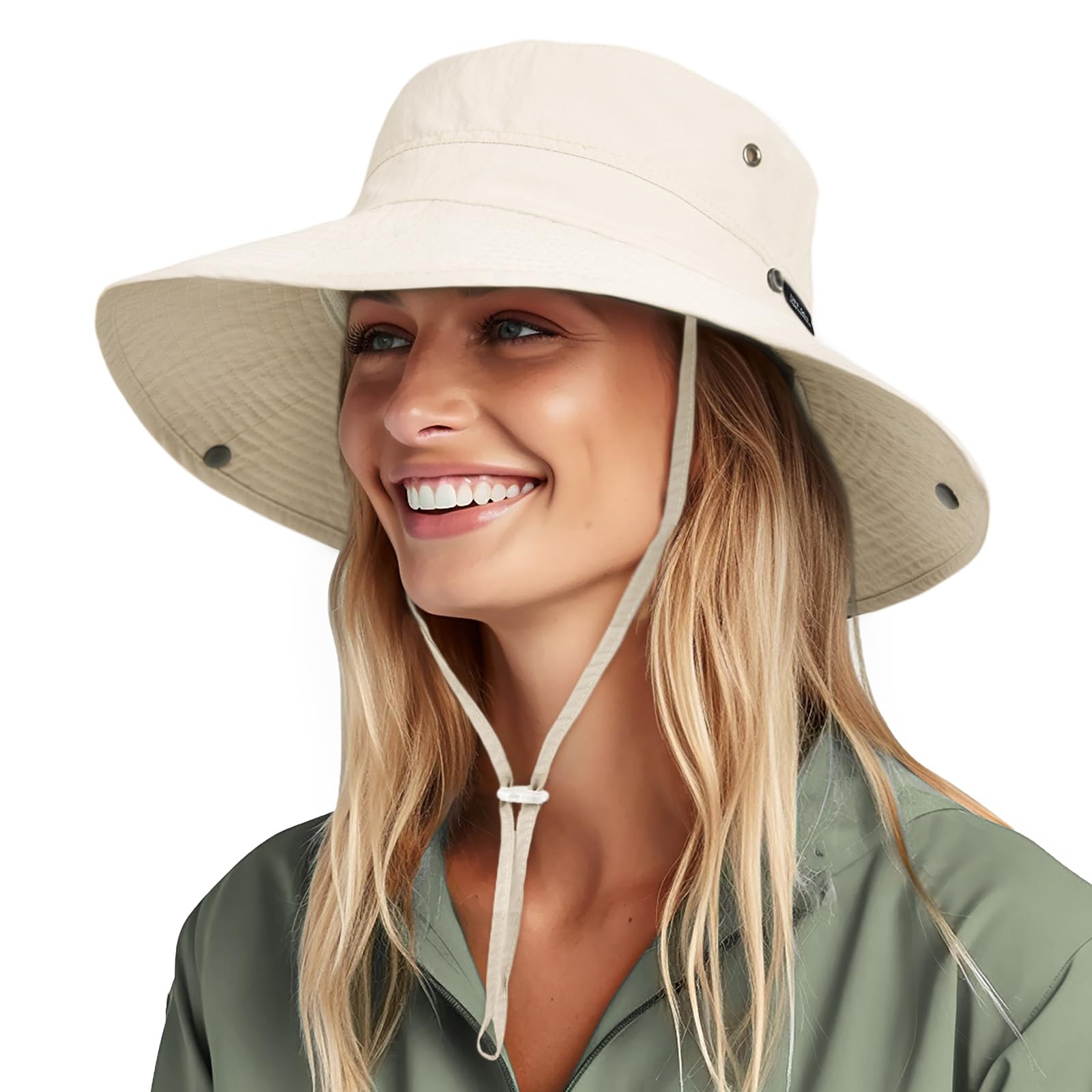 FURTALK Sun Hats for Women Ponytail UPF 50+ Beach Summer Hat Wide Brim Packable Cowboy Hat