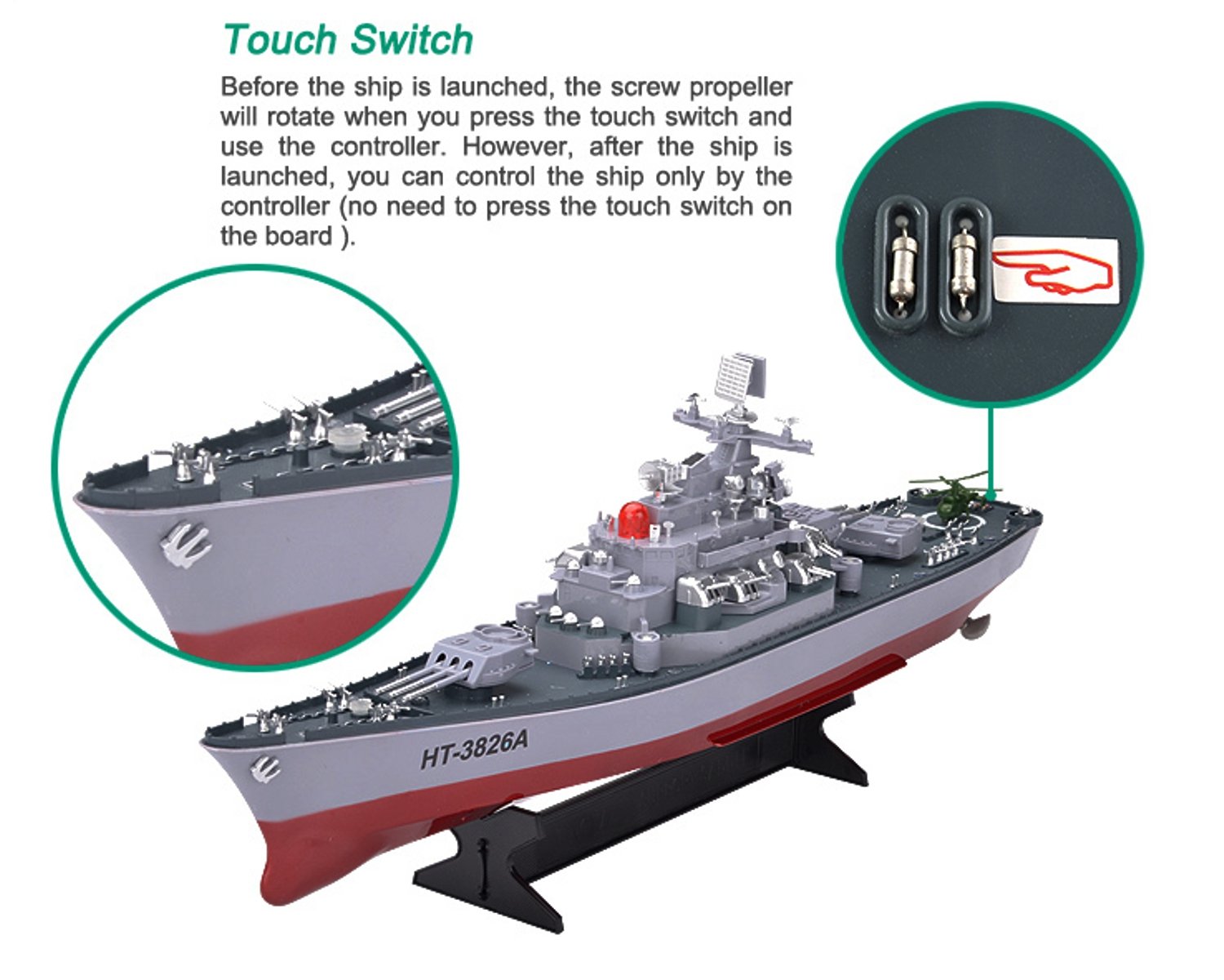 USS Missouri US Navy Battleship RC Military Model Boat 1/250 Remote