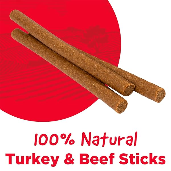 COUNTRY KITCHEN BEEF & TURKEY MEATY STICKS SOFT CHEW DOG TREATS, GREAT TASTING, MADE WITH REAL BEEF & TURKEY, 25 OZ