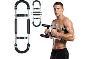 Qxeutm Twister Arm Trainer, Professional Adjustable Chest Shoulder Workout Equipment for Men & Women, Portable Detachable Upper Body Fitness with Anti-Slip Grips and 3 Resistance Levels