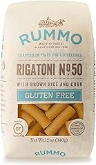 Rummo Gluten Free Rigatoni N.50 - Gluten Free Pasta, Made with Corn & Rice, Rigatoni Pasta Noodles, Pasta from Italy - 12 Oun