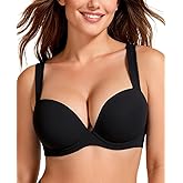 Upushall Push Up Padded Bras for Women Adds-2-Cups Plunge Underwire T Shirt Bombshell Bra Lift Up