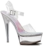 Enzo Romeo Women Clear High Heel Platform Wedge