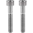 Wanyifa Titanium M7 x 40 43mm 1.0mm Pitch Allen Hex Socket Head Bolt Screw Pack of 2(Titanium, M7x40mm)