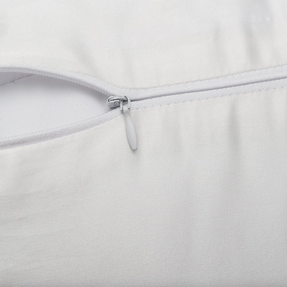 FabricMCC Silk Pillowcase, Hypoallergenic Queen Size Pillow Case with Zipper, Satin Pillowcases for Curly Hair & Dry Skin, Set of 2 (white)