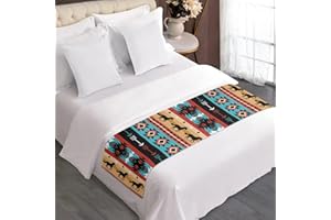 ZFRXIGN Parure de lit décorative motif cheval aztèque occidental et foulards pour maison, hôtel, couvre-lit, tapis de cuisine