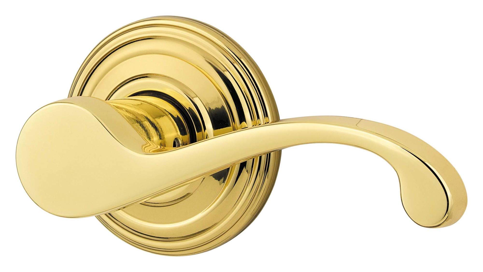Kwikset 788CHL-RH Signature Series Commonwealth Right Hand Single Dummy Door Lever, Polished Brass