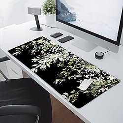 Sage Green Leaves Gaming Mouse Pad XXL Spring