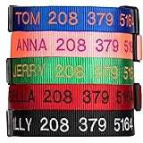 Hybedora Personalized Dog Collar, Adjustable Embroidered Custom Collars with Pet Name and Phone Number for Small, Medium and Large Dogs