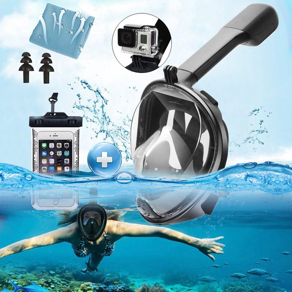 180° Full Face Snorkel Mask Panoramic Seaview Diving Mask and Snorkel