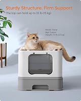Feandrea Hidden Cat Litter Box with Hood and Slide-Out Tray 15 kg Max Load view 6