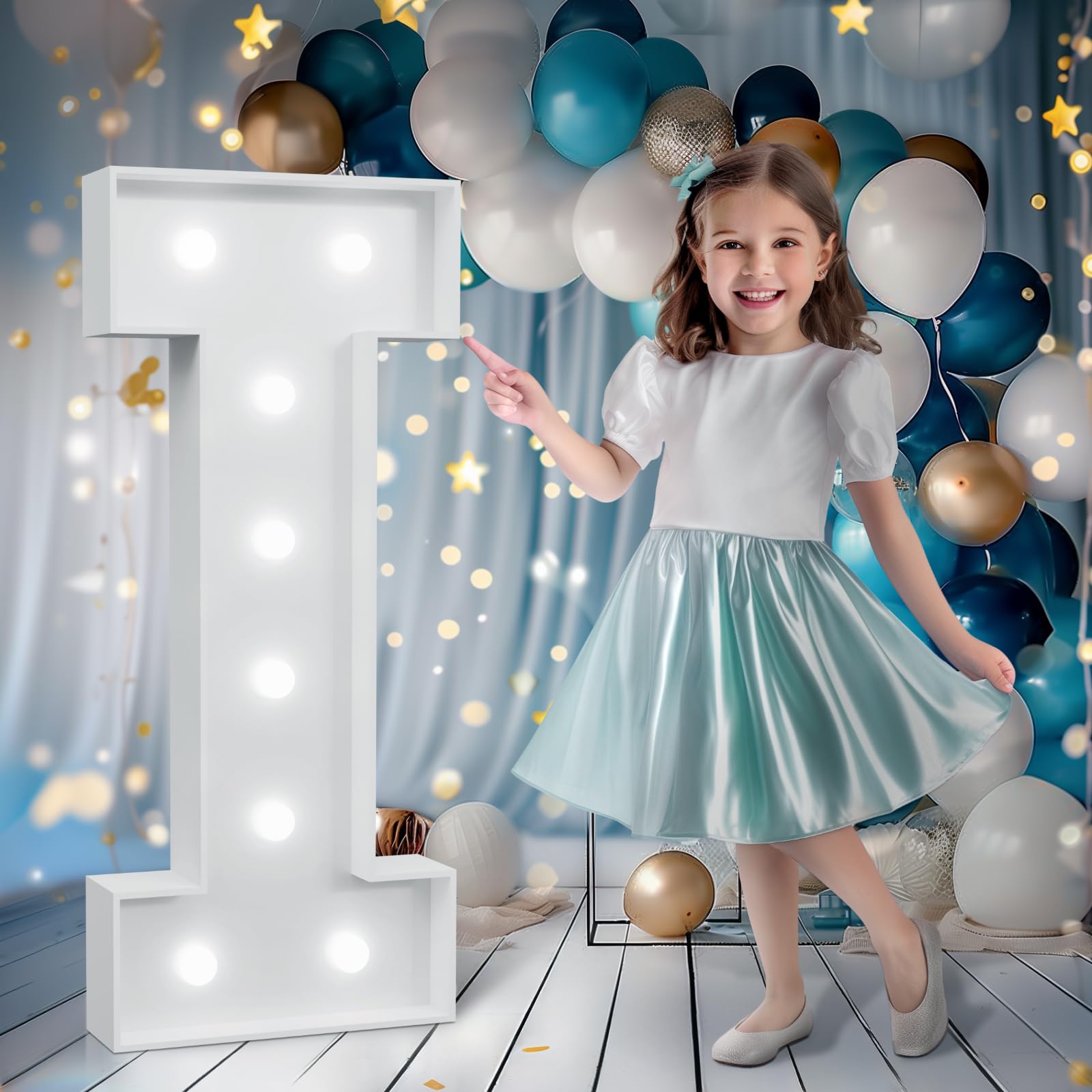 Photo 1 of ****DIY KIT*** Marquee Letters 3 Feet Tall, Cool White Light Up Letters I, Large Marquee Letter for Birthday Anniversary Graduation Party Decoration, Giant Letters for Events?DIY Kits?