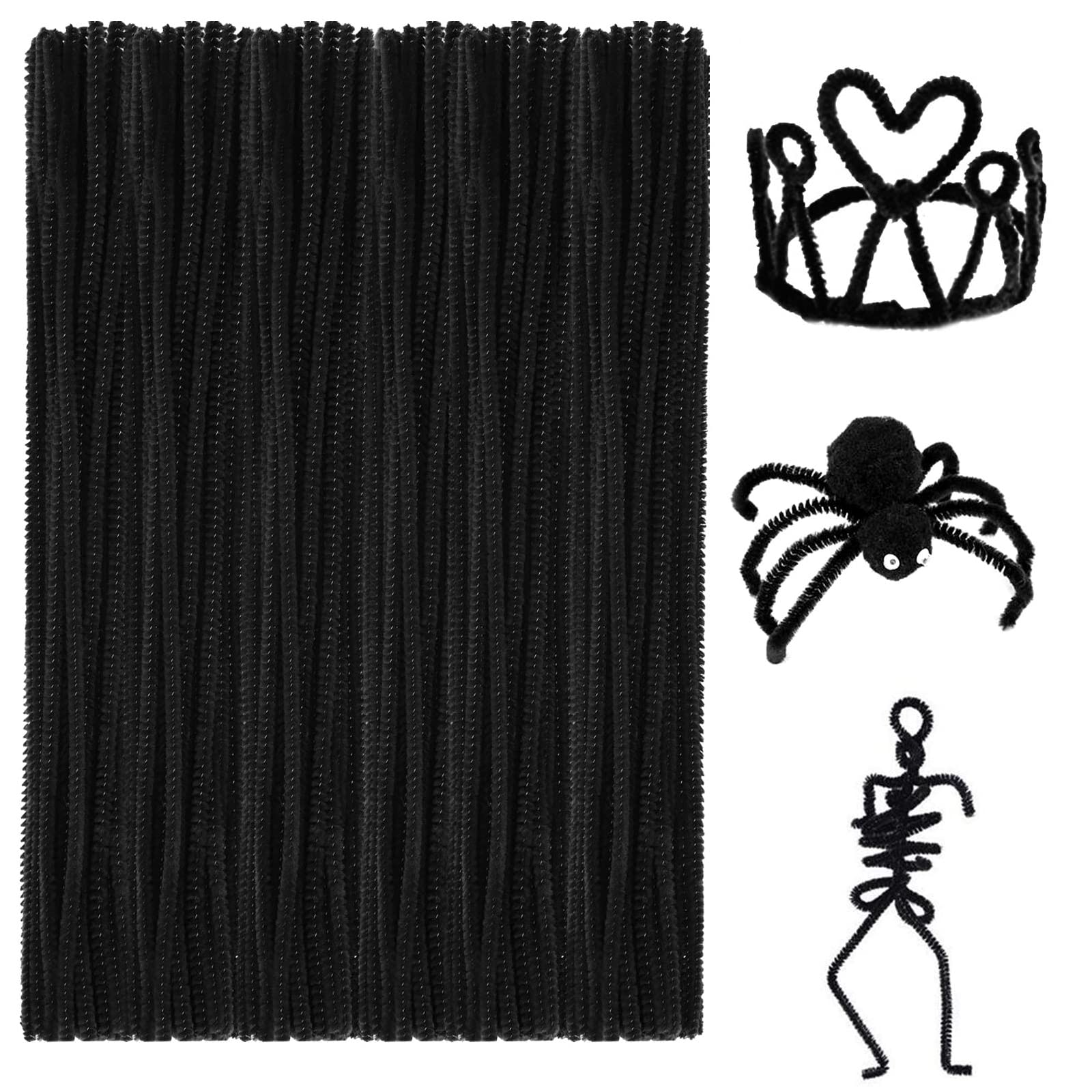 Anvin Pipe Cleaners 100 Pcs Black Color Chenille