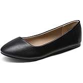 DREAM PAIRS Women's Sole-Simple Wide Width Flats, Ballerina Walking Flats, Comfortable Slip on Shoes