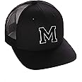 Structured Trucker Mesh Hat Custom Colors Letter M Initial Baseball Mid Profile