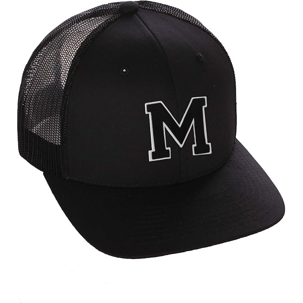 Structured Trucker Mesh Hat Custom Colors Letter B Initial