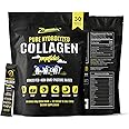 Zammex Premium Collagen Peptides Powder, 30 Sticks Travel Packets(Type I, III), Unflavored Collagen Protein Powder to Go, Hydrolyzed Collagen Peptide for Skin Hair Nail Joint, 10g per Serving